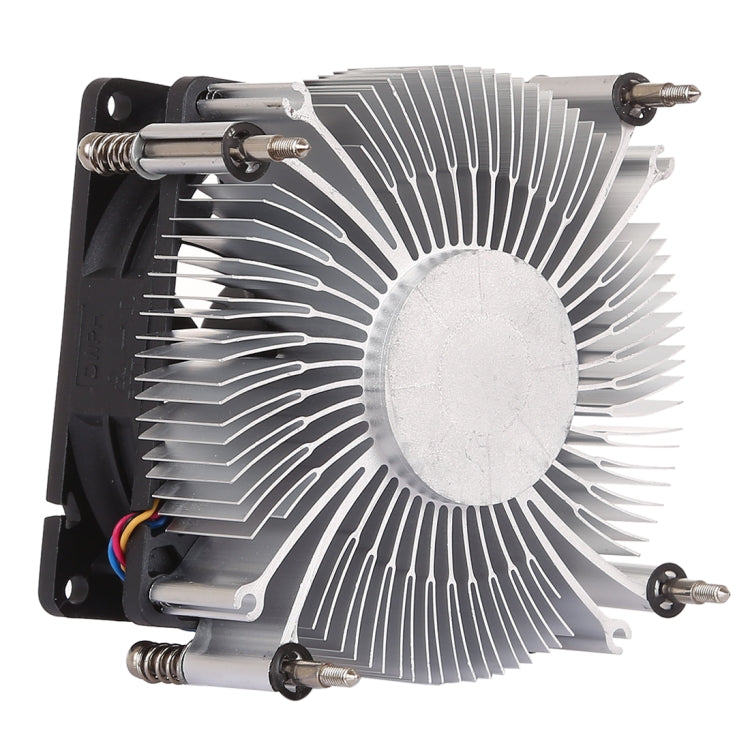 Enfriador de CPU de 4 pines, ventilador silencioso, disipador de calor de aluminio engrosado para Intel 1155/1150/1151, Intel 1155 / 1150 / 1151