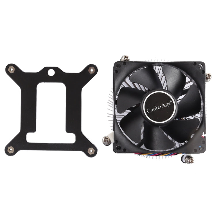 Enfriador de CPU de 4 pines, ventilador silencioso, disipador de calor de aluminio engrosado para Intel 1155/1150/1151, Intel 1155 / 1150 / 1151
