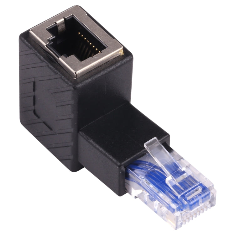 Convertidor RJ45 macho a hembra, adaptador de extensión de 90 grados para Cable de red Ethernet Cat5 Cat6 LAN, 90 Degrees Up