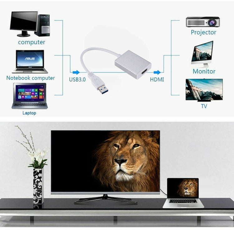 Cable convertidor de tarjeta gráfica externa USB3.0 a HDMI