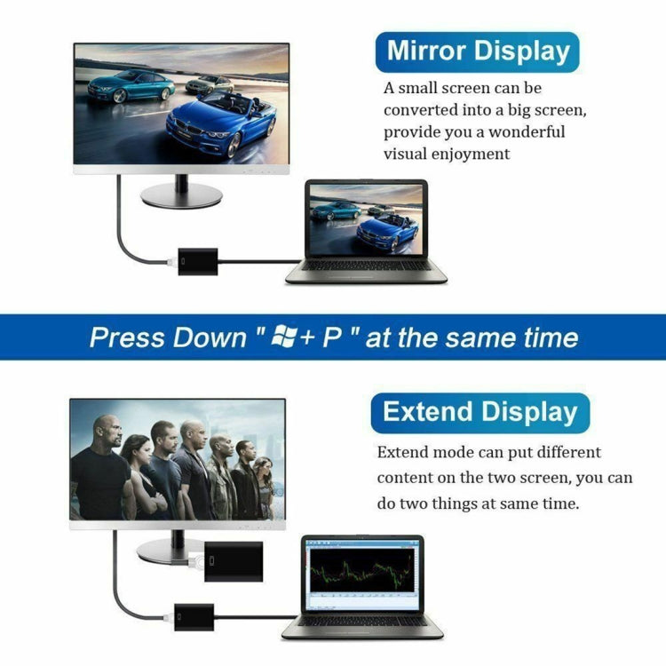 Cable convertidor de tarjeta gráfica externa USB3.0 a HDMI