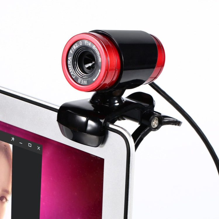 Cámara web HXSJ A860 30 fps 480P HD para computadora de escritorio / portátil, con micrófono absorbente de sonido de 10 m, longitud: 1,4 m, A860 Black, A860 Grey, A860 Blue, A860 Red, A860 Red + Black