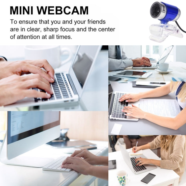 Cámara web HXSJ A860 30 fps 480P HD para computadora de escritorio / portátil, con micrófono absorbente de sonido de 10 m, longitud: 1,4 m, A860 Black, A860 Grey, A860 Blue, A860 Red, A860 Red + Black
