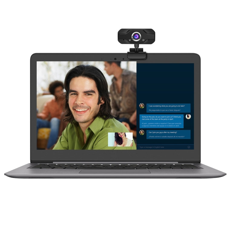 Cámara web HXSJ S50 30 fps 100 megapíxeles 720P HD para computadora de escritorio / portátil / Smart TV, con micrófono absorbente de sonido de 10 m, longitud del cable: 1,4 m, S50