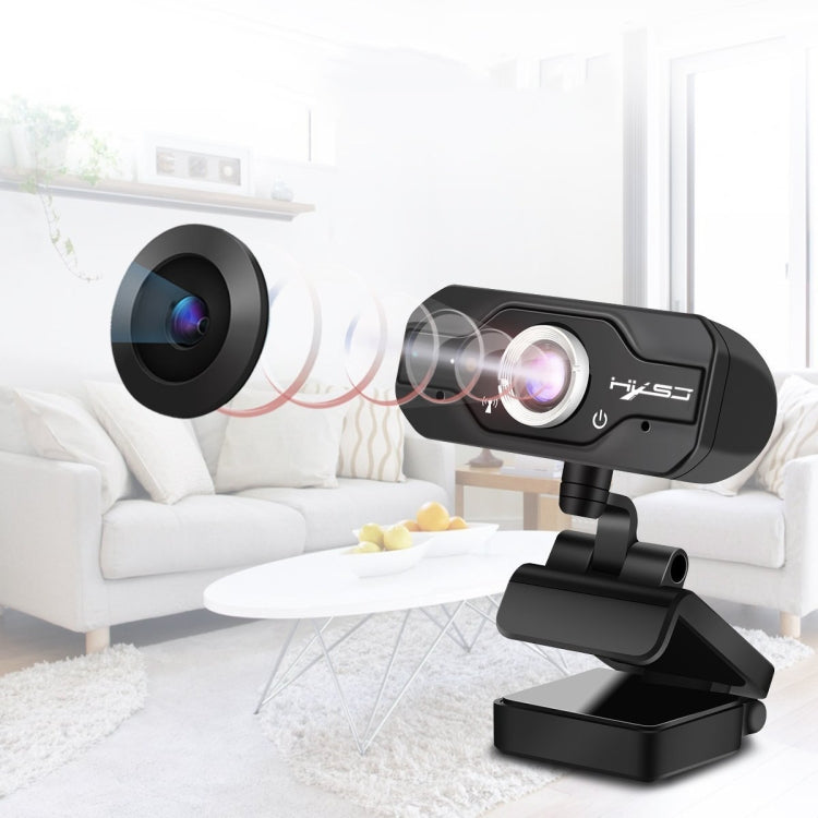 Cámara web HXSJ S50 30 fps 100 megapíxeles 720P HD para computadora de escritorio / portátil / Smart TV, con micrófono absorbente de sonido de 10 m, longitud del cable: 1,4 m, S50