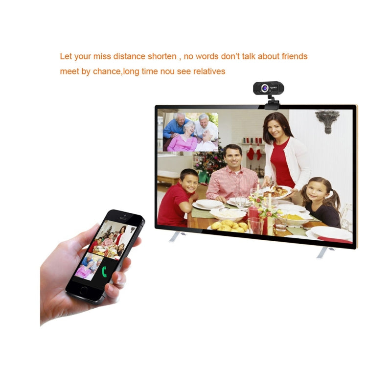 Cámara web HXSJ S50 30 fps 100 megapíxeles 720P HD para computadora de escritorio / portátil / Smart TV, con micrófono absorbente de sonido de 10 m, longitud del cable: 1,4 m, S50