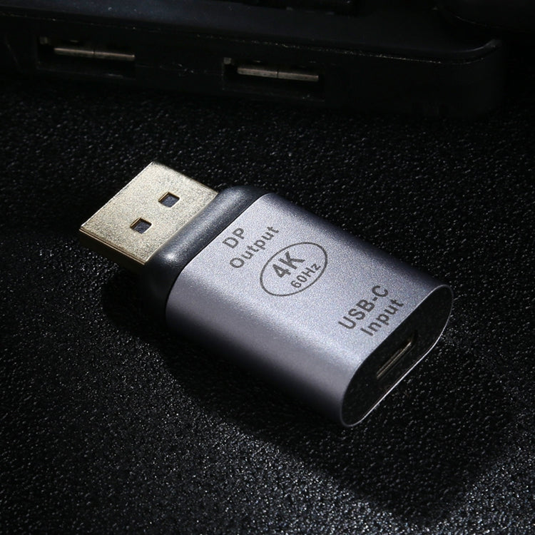 Adaptador de aleación de aluminio tipo C / USB-C hembra a macho DP grande, Type-C Female to Big DP Male