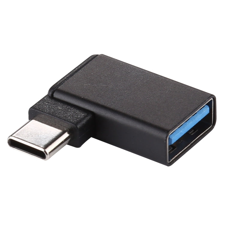 Adaptador de aleación de aluminio con cabezal acodado de 90 grados tipo C/USB-C macho a USB 3.0 hembra, Type-C Male to USB 3.2 Female