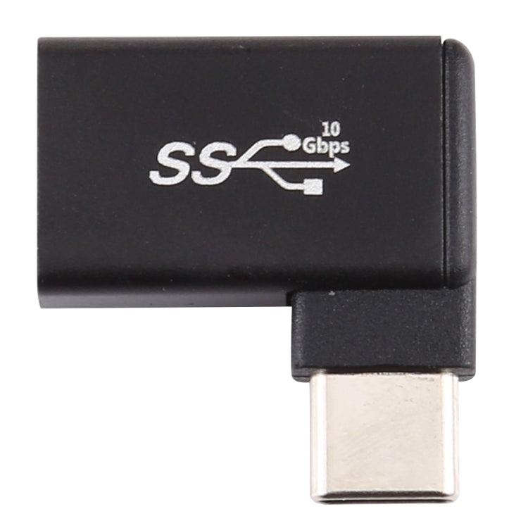 Adaptador de aleación de aluminio con cabezal acodado de 90 grados tipo C/USB-C macho a USB 3.0 hembra, Type-C Male to USB 3.2 Female