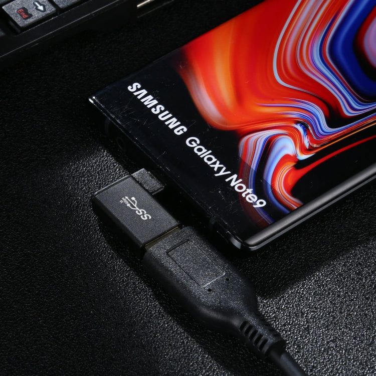 Adaptador de aleación de aluminio con cabezal acodado de 90 grados tipo C/USB-C macho a USB 3.0 hembra, Type-C Male to USB 3.2 Female