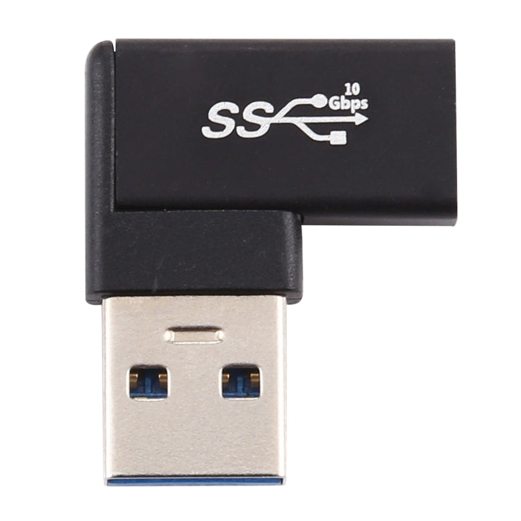 Adaptador de aleación de aluminio con cabezal acodado de 90 grados, tipo C/USB-C hembra a USB 3.0 macho, Type-C Female to USB 3.0 Male