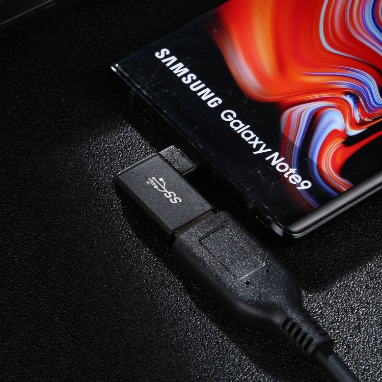 Adaptador de aleación de aluminio con cabezal acodado de 90 grados, tipo C/USB-C hembra a USB 3.0 macho, Type-C Female to USB 3.0 Male