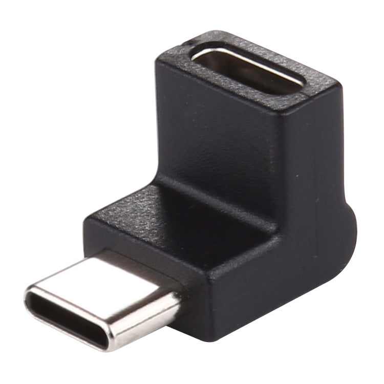 Adaptador de aleación de aluminio con cabezal acodado de 90 grados tipo C/USB-C macho a tipo C/USB-C hembra, Type-C Male to Type-C Female