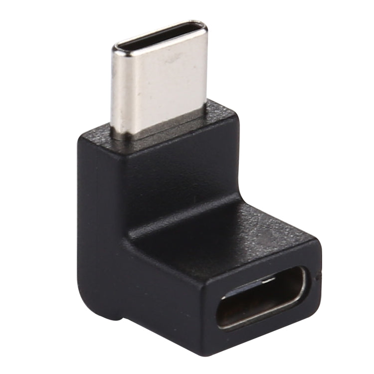 Adaptador de aleación de aluminio con cabezal acodado de 90 grados tipo C/USB-C macho a tipo C/USB-C hembra, Type-C Male to Type-C Female