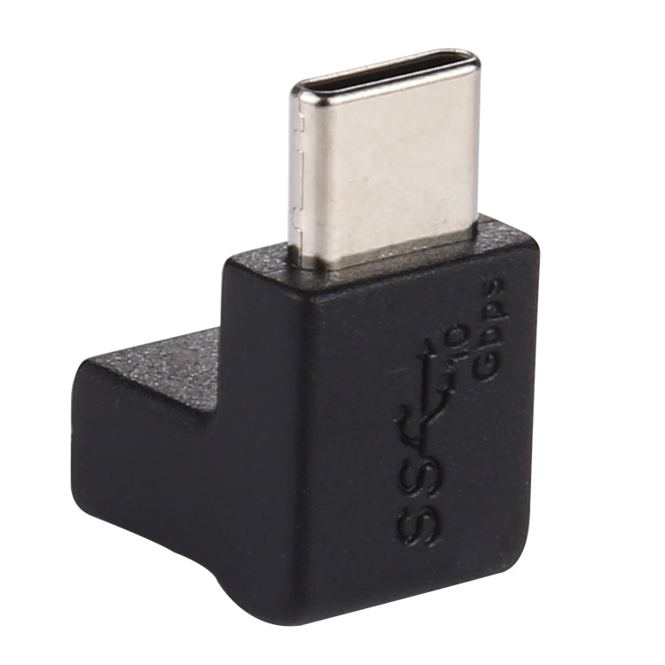 Adaptador de aleación de aluminio con cabezal acodado de 90 grados tipo C/USB-C macho a tipo C/USB-C hembra, Type-C Male to Type-C Female