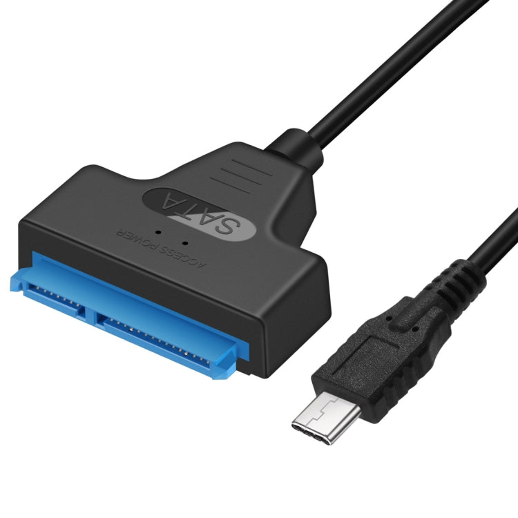 Cable convertidor de datos HDD USB-C / Type-C 3.1 macho a SATA (15 pines + 7 pines), longitud: 20 cm, Type-C to SATA