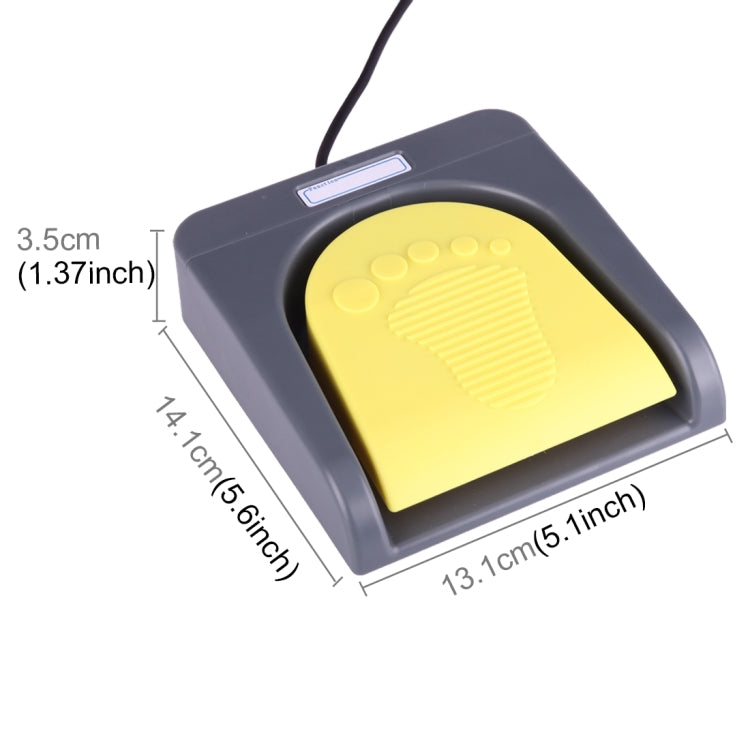 FS2016_USB PCsensor Interruptor de pie USB Control de pie Teclado, Multimedia / Teclado / Gamepad / Ratón / Cuerda / B Funciones de adquisición de imágenes por ultrasonido, 1 Foot Switch