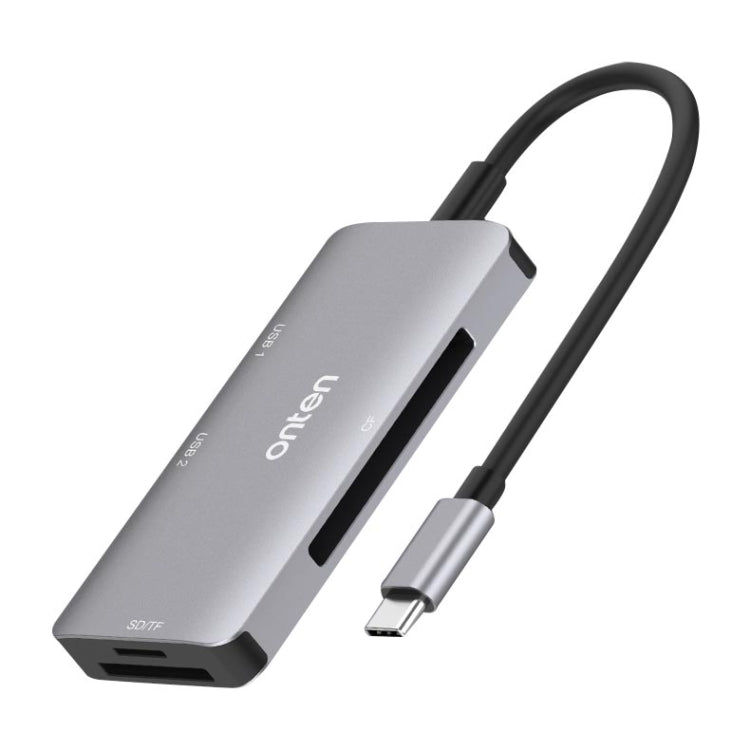 Onten 91882 5 en 1 USB3.0 x3 + SD + TF + CF Type-C / USB-C OTG Lector de tarjetas multifunción