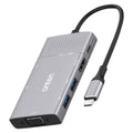 Onten 95113 8 en 1 USB 3.0 x2 + SD / TF + HDMI / VGA + Jack de 3,5 mm + Type-C / USB-C (PD 3.0) Estación de acoplamiento convertidor HUB multifunción