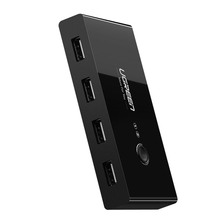 Selector de interruptor USB Ugreen, 2 puertos USB que comparten 4 puertos USB, adaptador de conmutador para ratón, teclado, impresora, US216