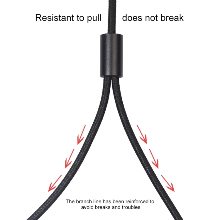 REXLIS 3635 Cable de audio trenzado de algodón negro con conector chapado en oro macho de 3,5 mm a RCA doble para altavoz activo con interfaz de entrada RCA, longitud: 1 m, Length: 1m