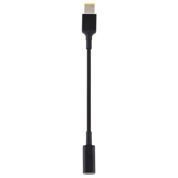 PD 100W 18.5-20V Enchufe cuadrado a USB-C / Adaptador tipo C Cable trenzado de nailon para Lenovo