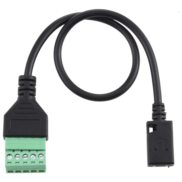 Mini terminales enchufables hembra de 5 pines a terminales enchufables de 5 pines Conector USB sin soldadura Cable adaptador de conexión sin soldadura, Longitud: 30 cm, Mini 5 Pin Female