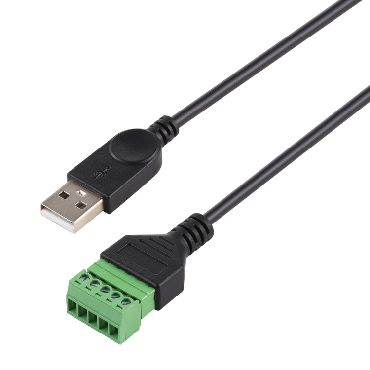 USB macho a terminales enchufables de 5 pines Conector USB sin soldadura Cable adaptador de conexión sin soldadura, Longitud: 30 cm, USB Male