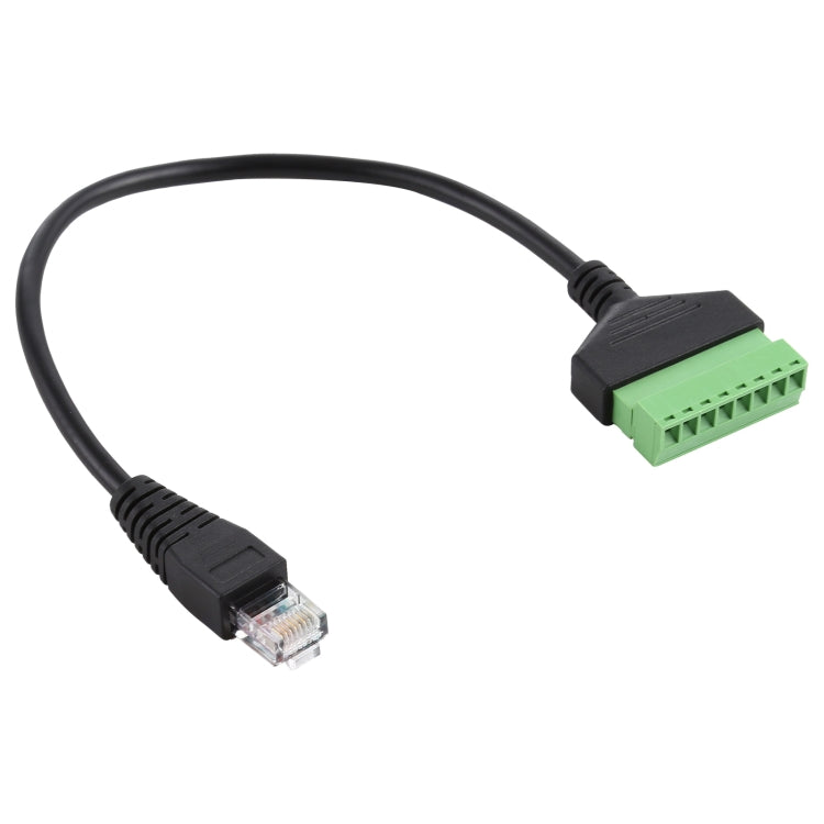 Conector macho RJ45 a terminales enchufables de 8 pines Conector USB sin soldadura Cable adaptador de conexión sin soldadura, Longitud: 30 cm, RJ45 Male