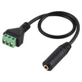 Terminales enchufables hembra de 3,5 mm a 3 pines Conector sin soldadura Cable adaptador de conexión sin soldadura, Longitud: 30 cm, 3.5mm Female to 3 Pin