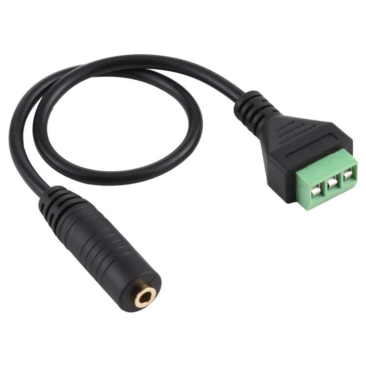 Terminales enchufables hembra de 3,5 mm a 3 pines Conector sin soldadura Cable adaptador de conexión sin soldadura, Longitud: 30 cm, 3.5mm Female to 3 Pin