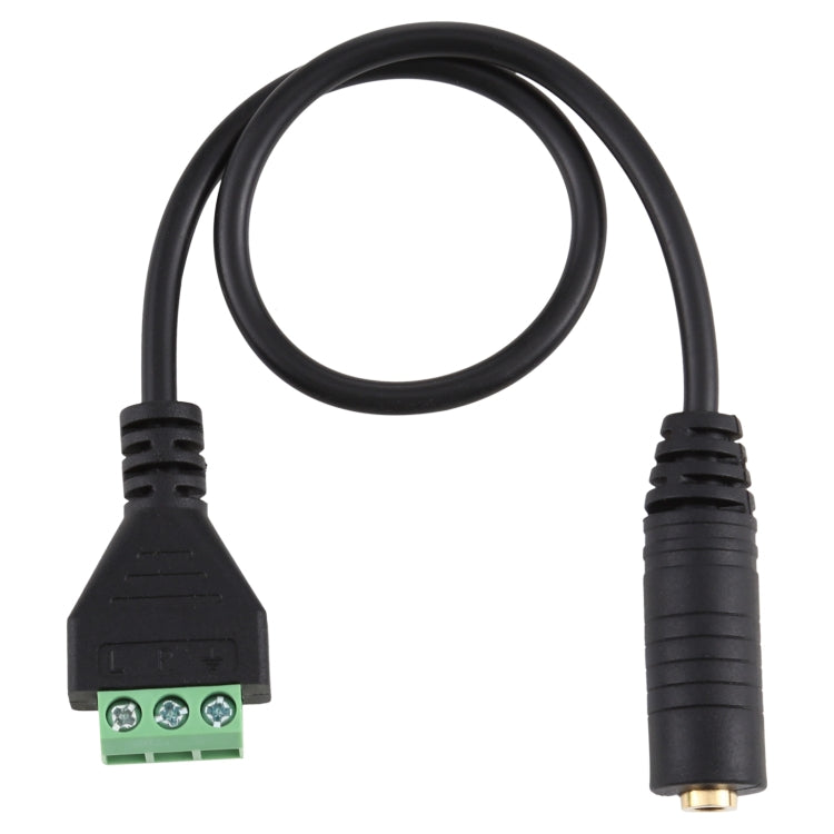 Terminales enchufables hembra de 3,5 mm a 3 pines Conector sin soldadura Cable adaptador de conexión sin soldadura, Longitud: 30 cm, 3.5mm Female to 3 Pin
