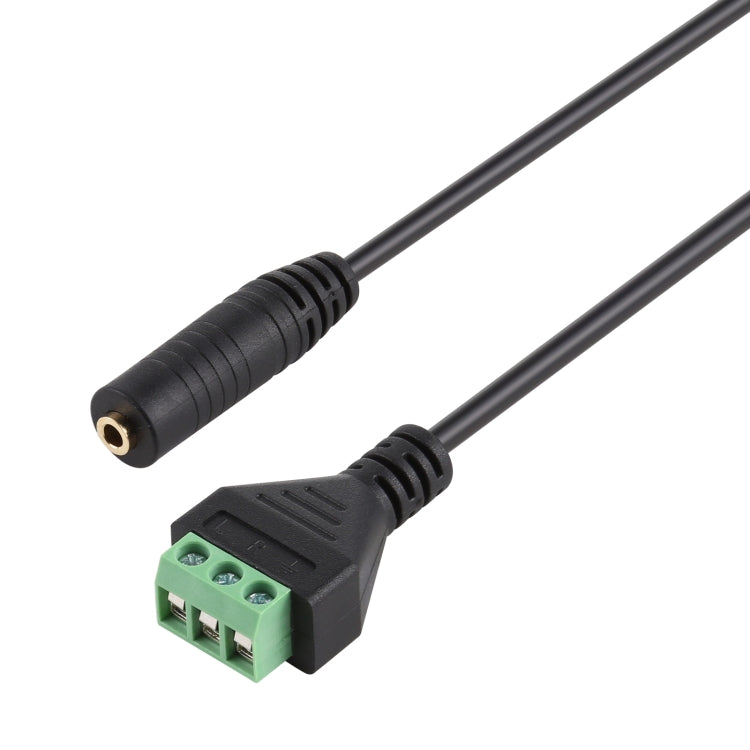 Terminales enchufables hembra de 3,5 mm a 3 pines Conector sin soldadura Cable adaptador de conexión sin soldadura, Longitud: 30 cm, 3.5mm Female to 3 Pin