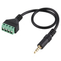 Terminales enchufables macho de 3,5 mm a 4 pines Conector sin soldadura Cable adaptador de conexión sin soldadura, Longitud: 30 cm, 3.5mm Male to 4 Pin