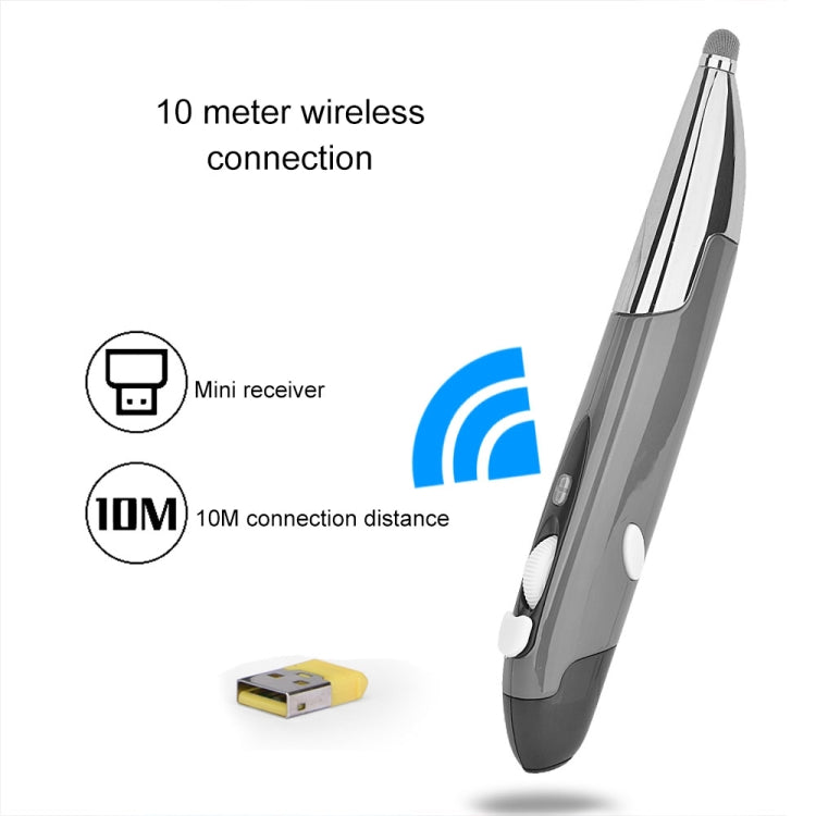 PR-06S Ratón óptico inalámbrico inteligente de 4 teclas con función de lápiz óptico, compatible con operación/traducción por voz, Support Voice Operation / Translation Grey, Support Voice Operation / Translation Blue                                    ...