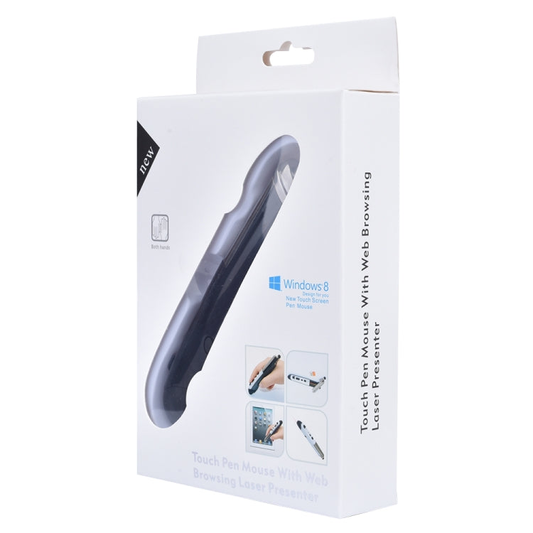 PR-08 Ratón óptico inalámbrico inteligente de 6 teclas con lápiz óptico y función láser, Laser Function Black, Laser Function Grey, Laser Function Blue, Laser Function Red, Laser Function White