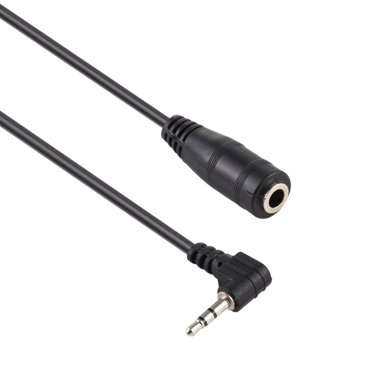 Conector macho de ángulo recto de 2,5 mm a conector hembra de 3,5 mm Cable convertidor de adaptador de corriente CC de audio auxiliar estéreo, longitud: 14 cm