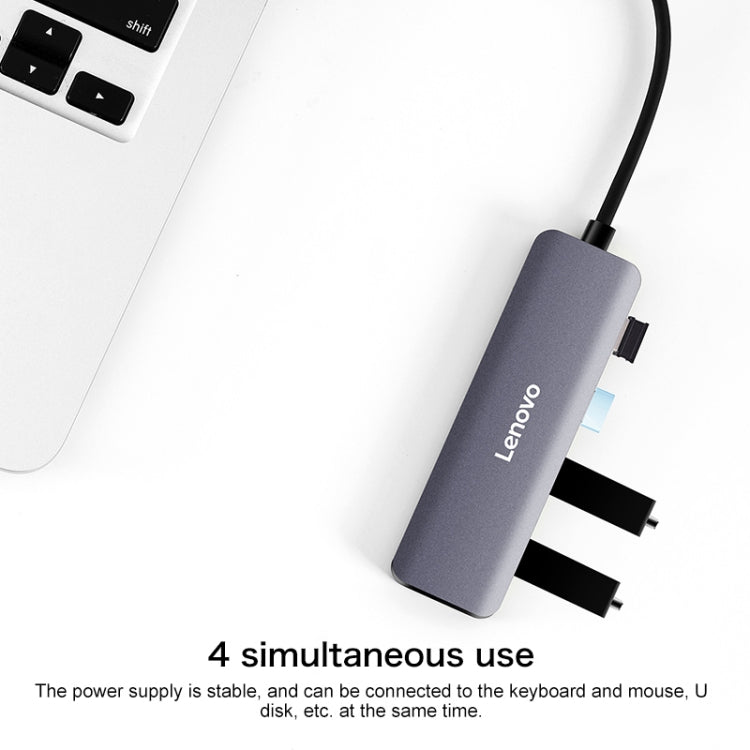 Lenovo C04 4 en 1 Tipo-C / USB-C a USB-C Convertidor Splitter Hub, C04