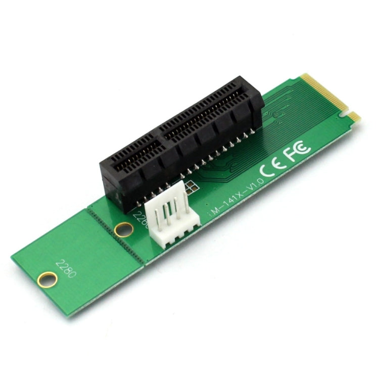 Tarjeta convertidora adaptadora PCI-E 4X hembra a NGFF M.2 M Key macho con cable de alimentación