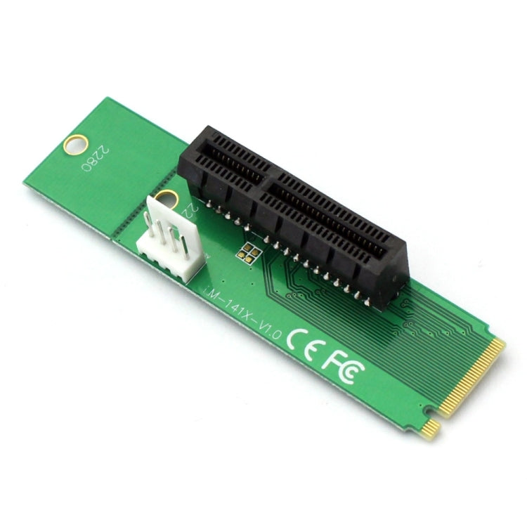 Tarjeta convertidora adaptadora PCI-E 4X hembra a NGFF M.2 M Key macho con cable de alimentación