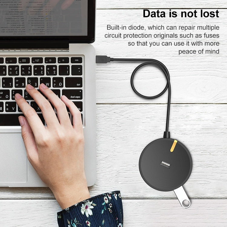 SH-016FXQ HUB divisor circular de interfaz USB 2.0 a 4 USB 2.0, 4 USB 2.0