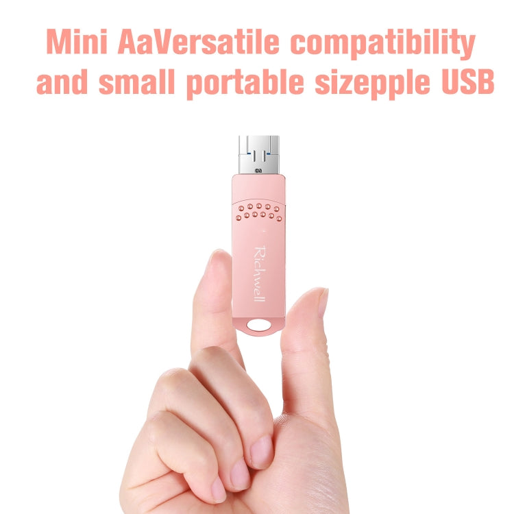 Richwell 3 en 1 128G Type-C + Micro USB + USB 3.0 Disco flash de metal con función OTG