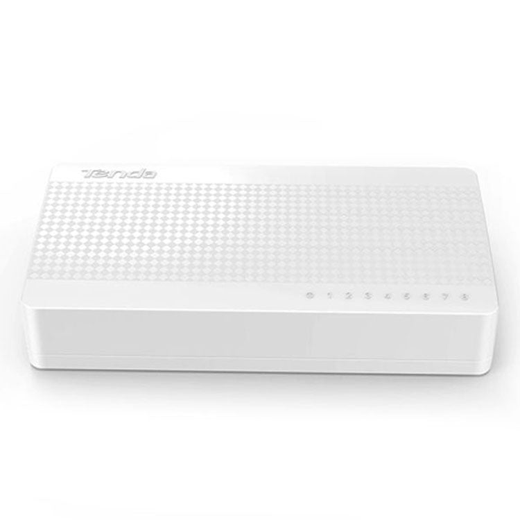 Tenda S108 Conmutador de red Ethernet rápido de 8 puertos 10/100 Mbps LAN HUB, Tenda SG108 8 Ports White
