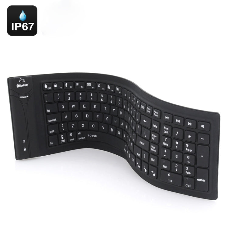 JA-11 Teclado Bluetooth de silicona plegable de 108 teclas