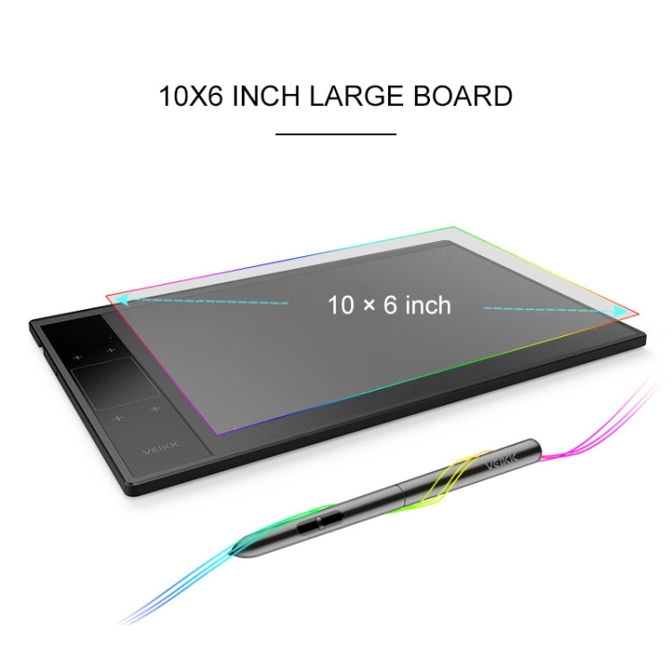 VEIKK A30 10x6 pulgadas 5080 LPI tableta gráfica electrónica táctil inteligente, con interfaz tipo c, A30