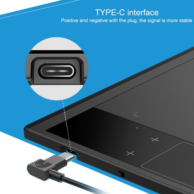 VEIKK A30 10x6 pulgadas 5080 LPI tableta gráfica electrónica táctil inteligente, con interfaz tipo c, A30
