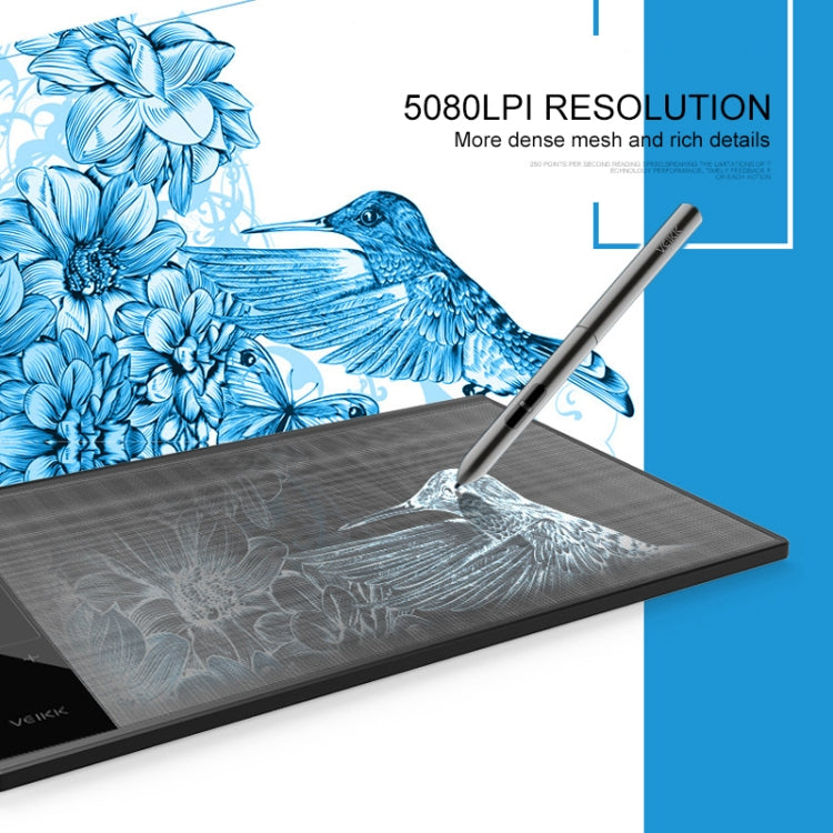 VEIKK A30 10x6 pulgadas 5080 LPI tableta gráfica electrónica táctil inteligente, con interfaz tipo c, A30
