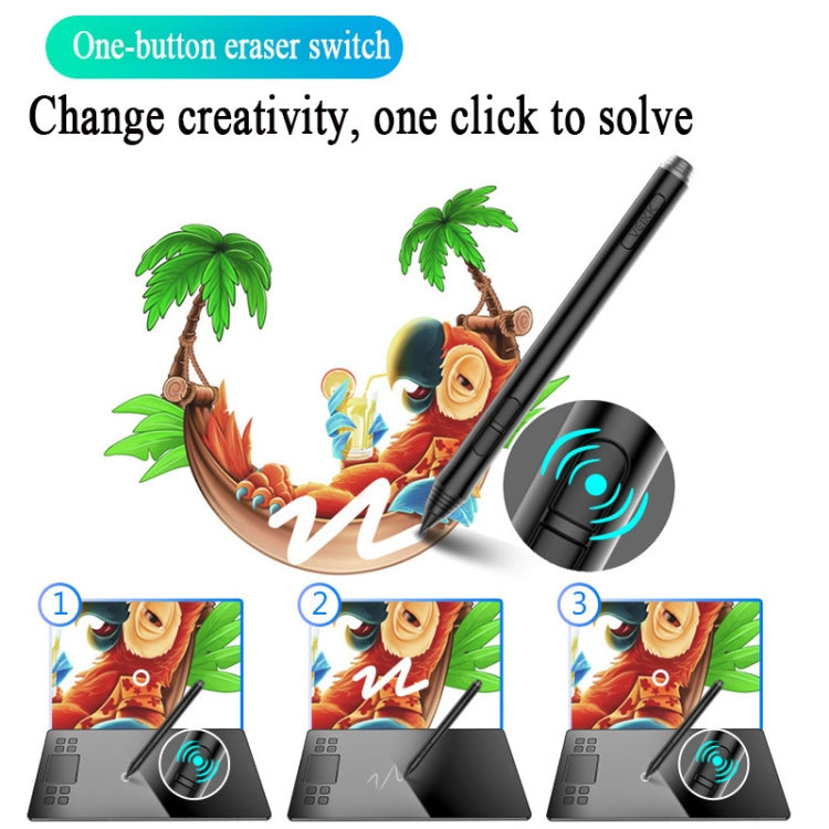 VEIKK A50 10x6 pulgadas 5080 LPI tableta gráfica electrónica táctil inteligente, con interfaz tipo c, A50