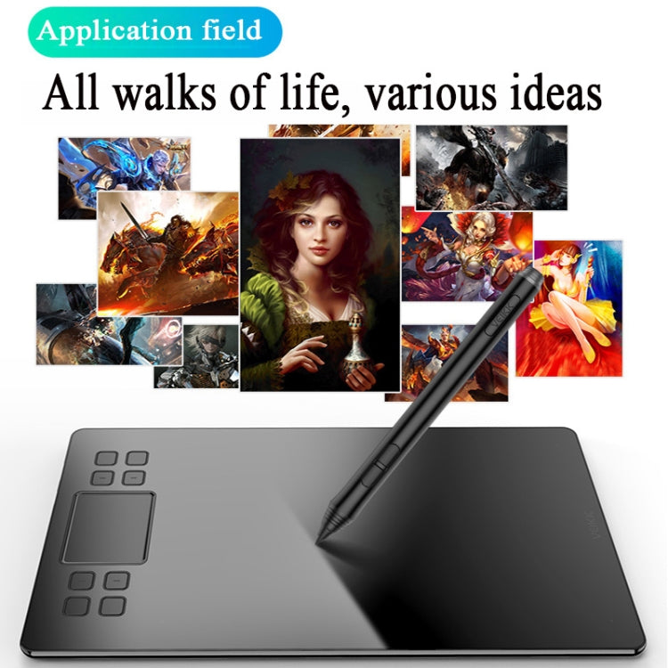 VEIKK A50 10x6 pulgadas 5080 LPI tableta gráfica electrónica táctil inteligente, con interfaz tipo c, A50
