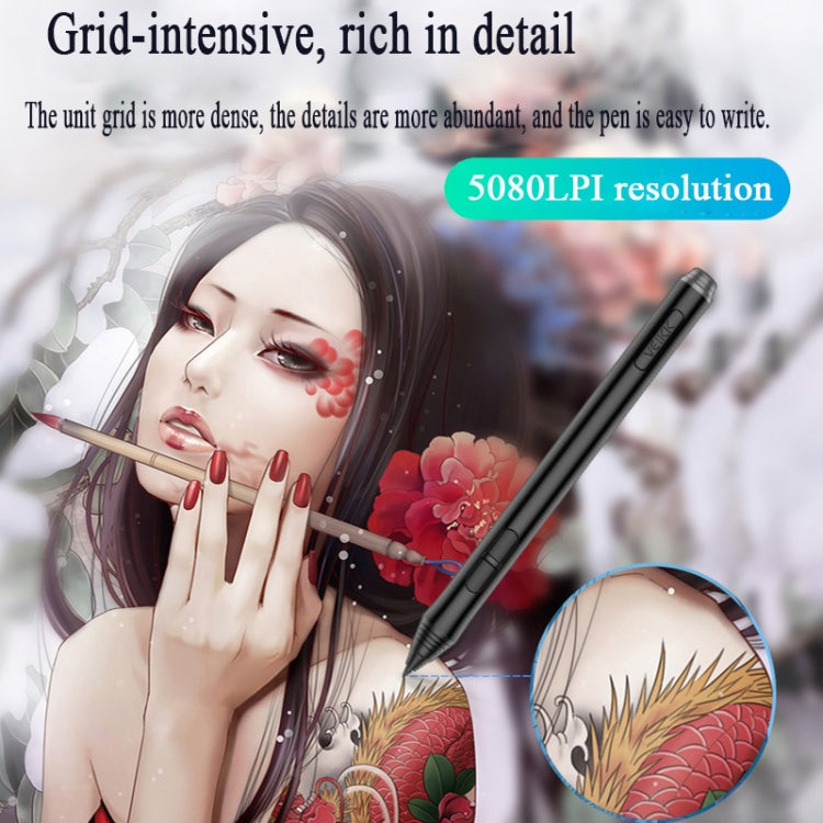 VEIKK A50 10x6 pulgadas 5080 LPI tableta gráfica electrónica táctil inteligente, con interfaz tipo c, A50